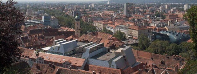 The city of Graz is protected by UNESCO, namely for its roofs that haven't changed much through the centuries.